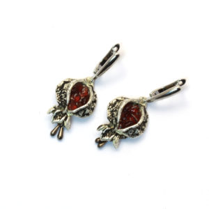 Серьги «Гранат» (посеребр.)